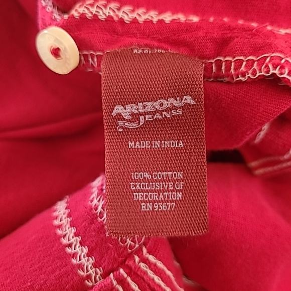 ARIZONA  Men's Y2K polo 100% Cotton Red Color Size XXL Large Logo On Back - Picture 9 of 10